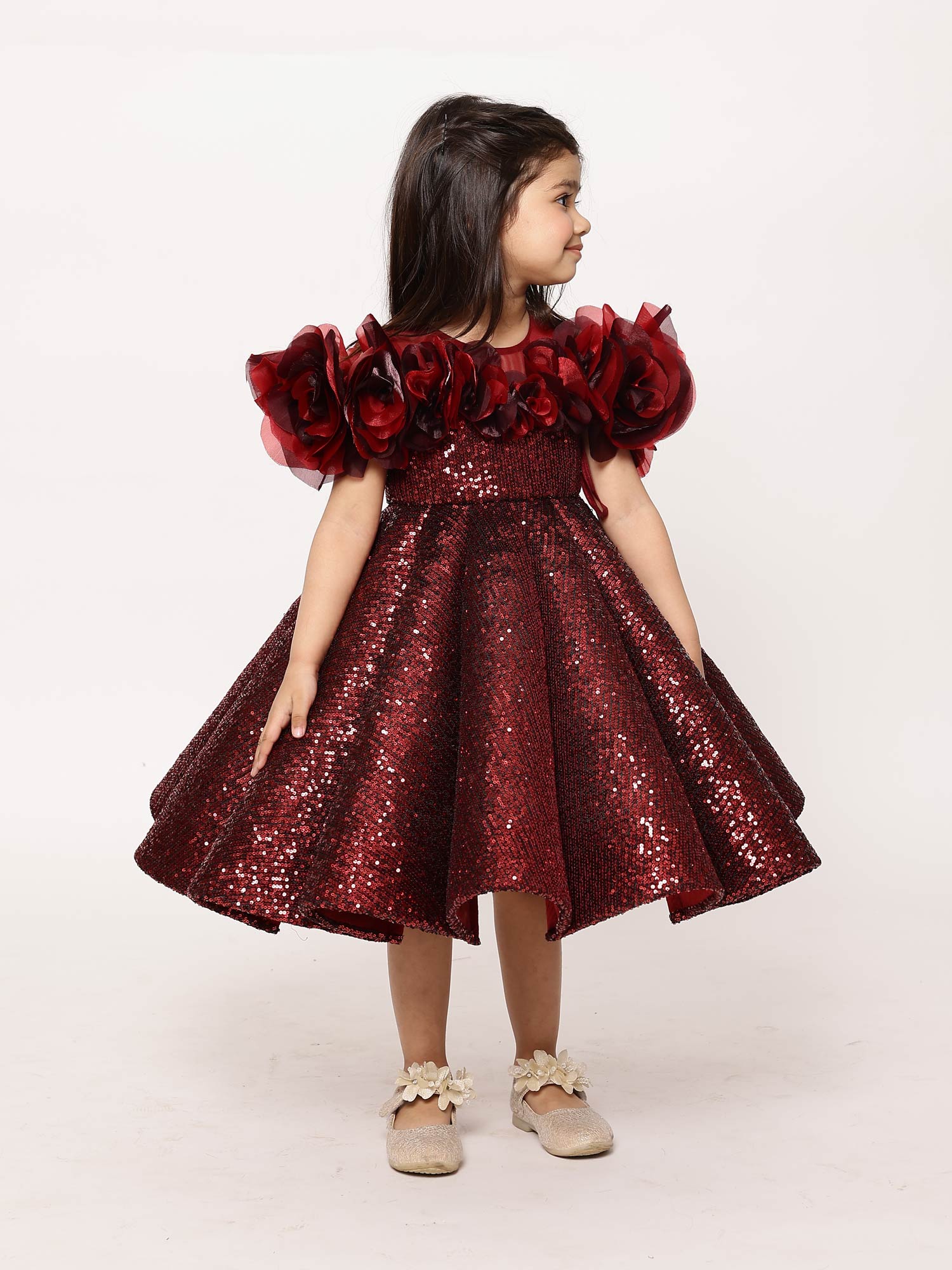 JANYAS CLOSET Sparkling Wine Sequin Princess Dress