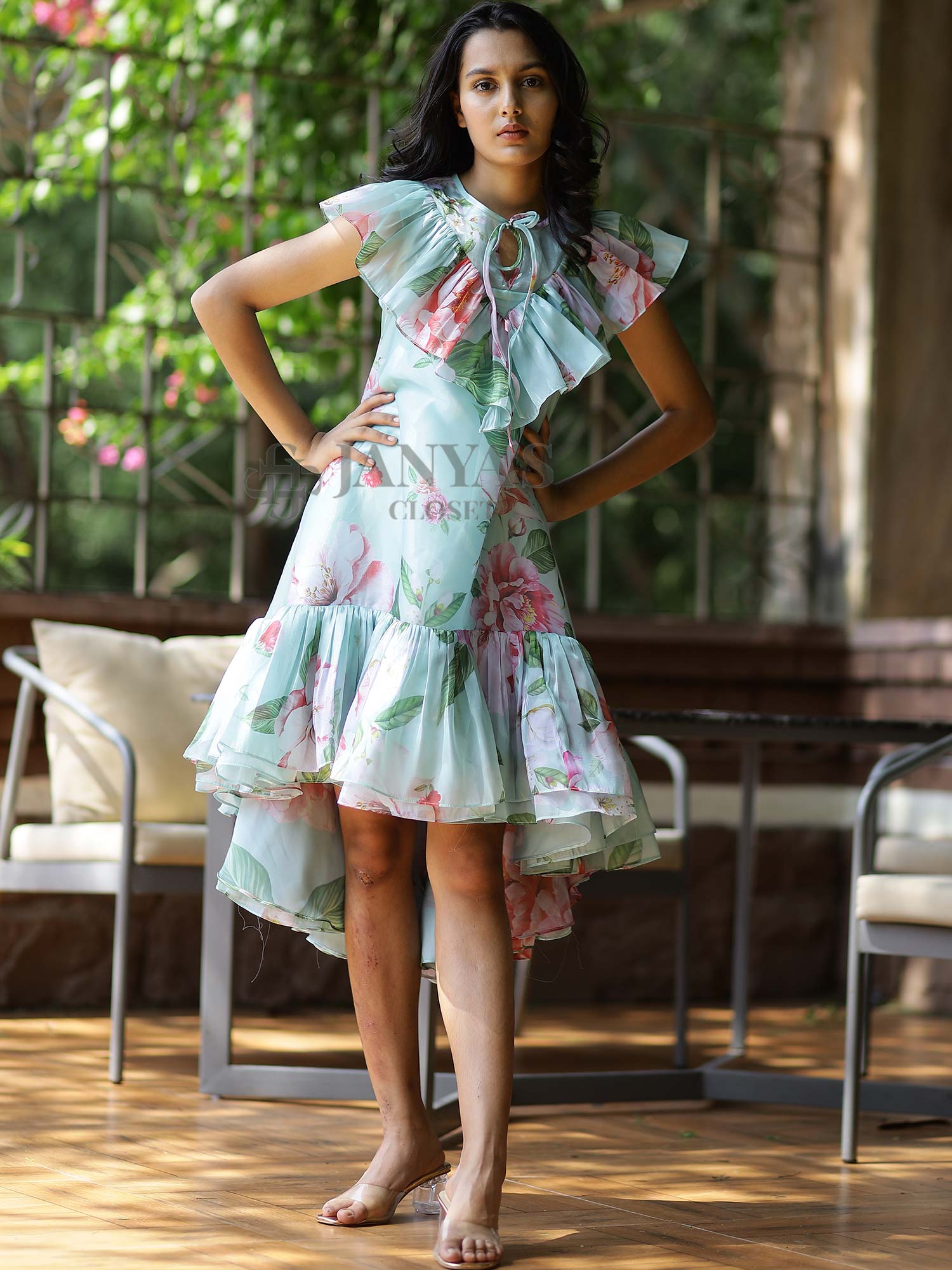Katie High Low Prom Ruffled Party Dress