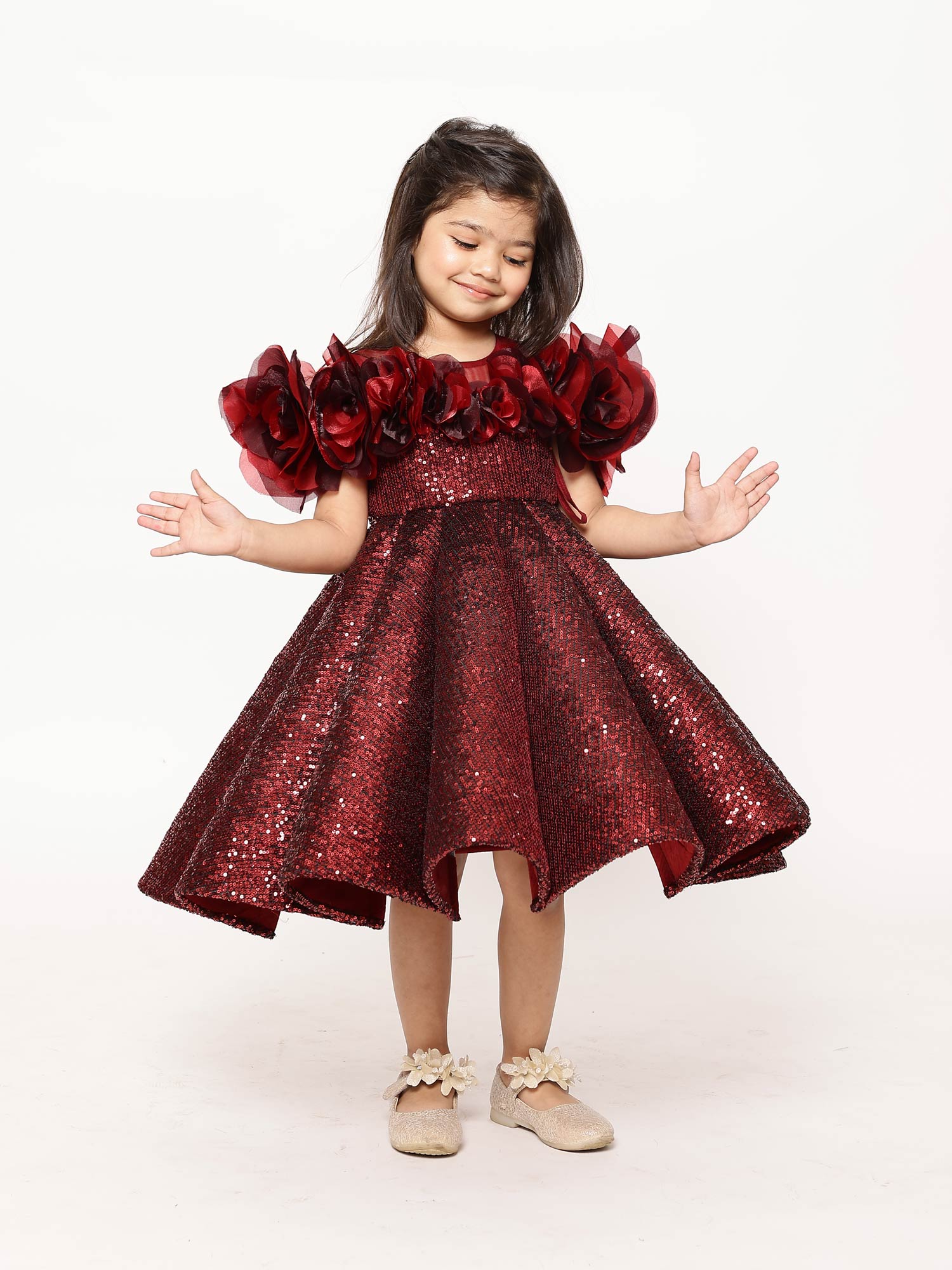JANYAS CLOSET Sparkling Wine Sequin Princess Dress