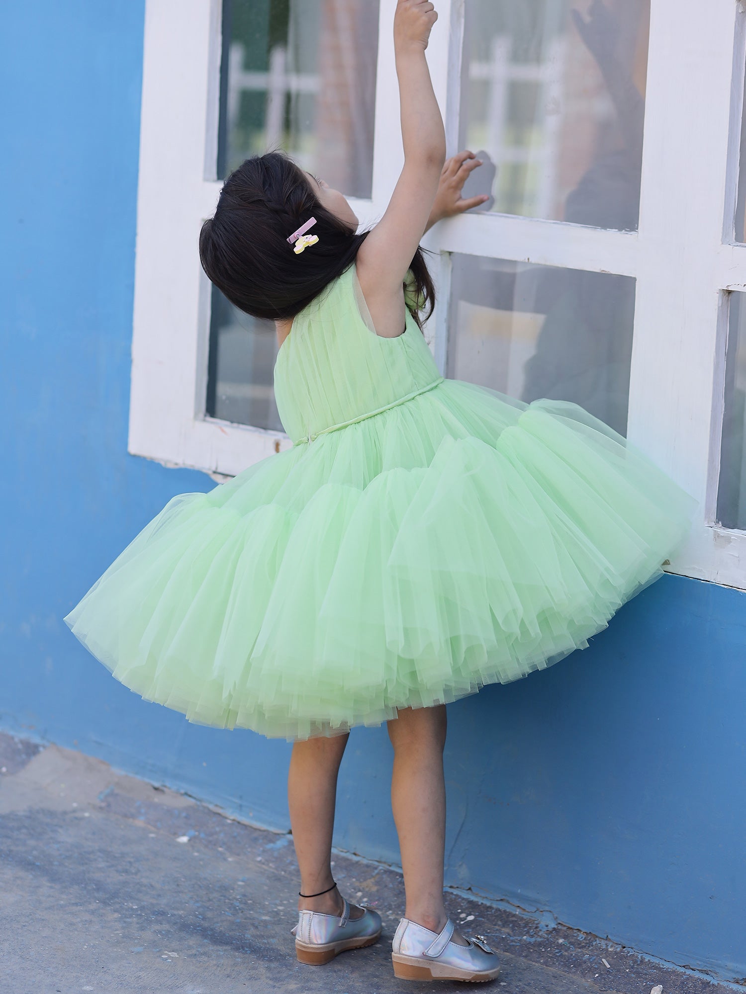 Janyas Closet Green Frilly Fern Birthday Party Dress