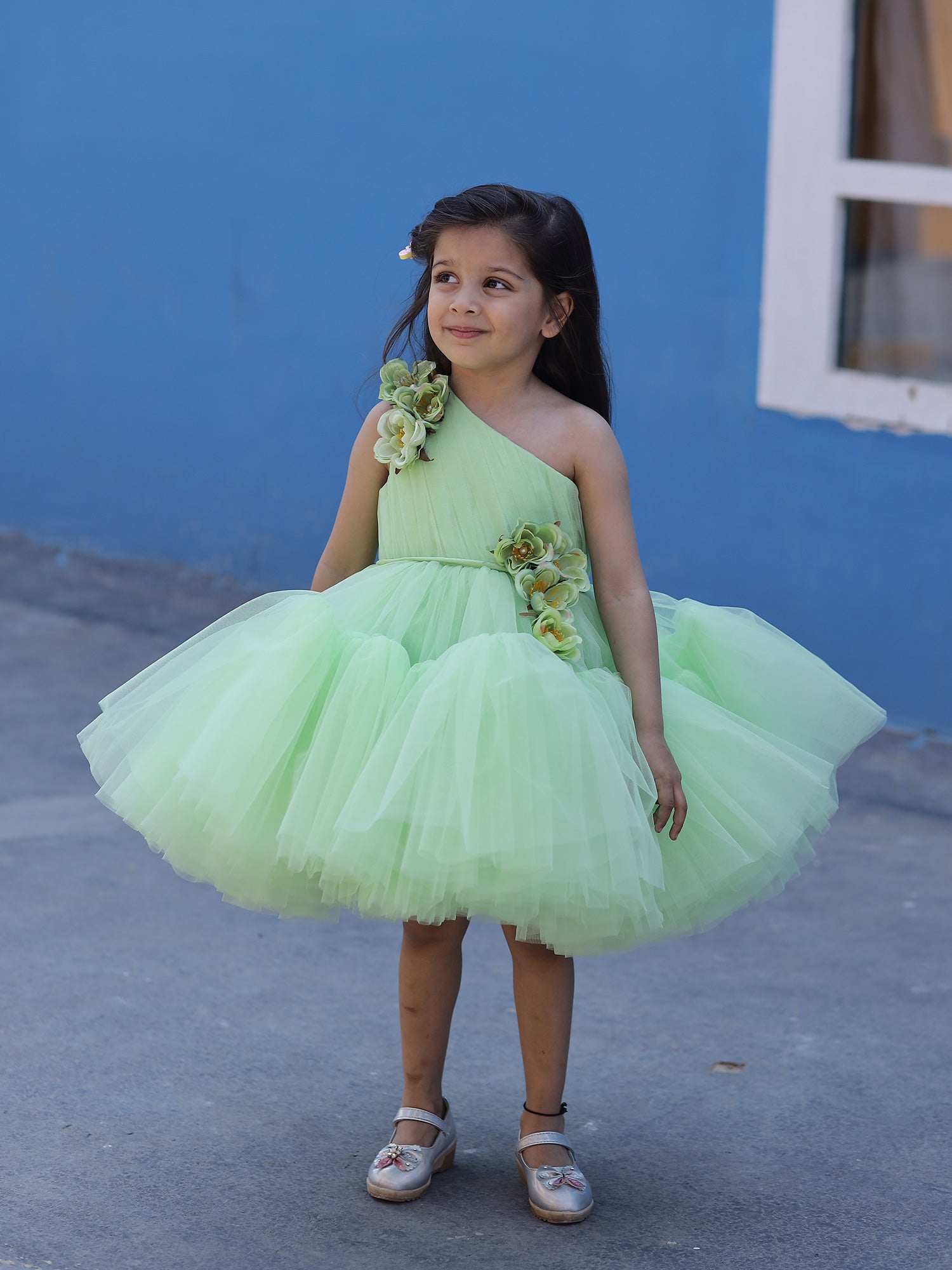 Janyas Closet Green Frilly Fern Birthday Party Dress