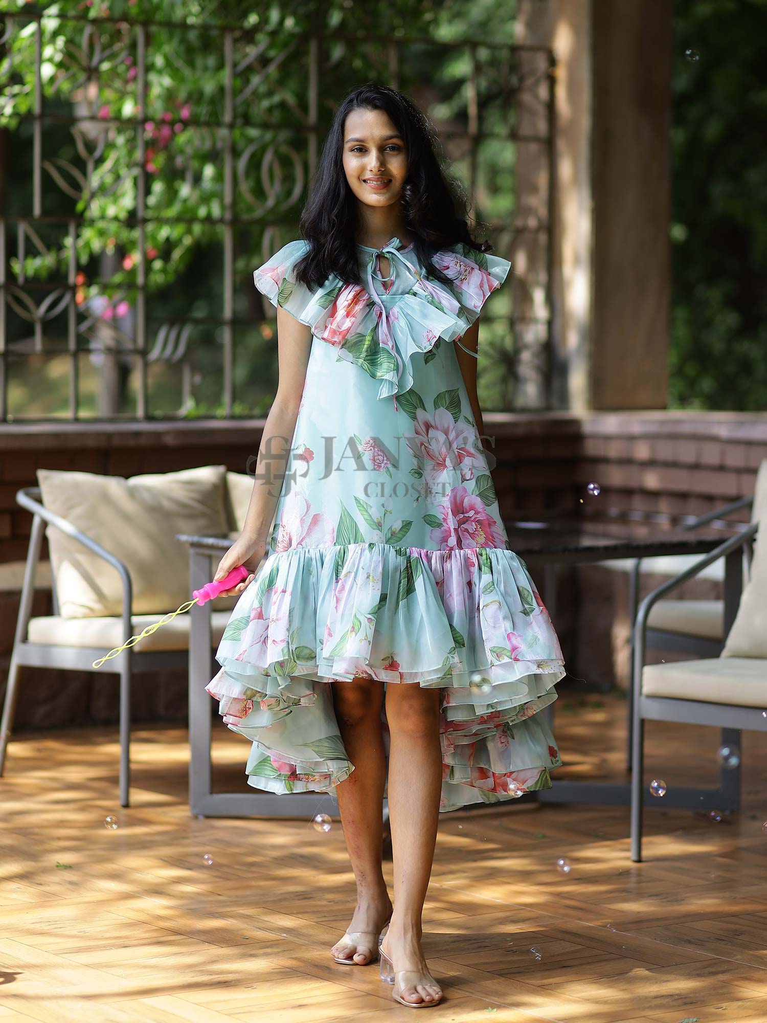 Pre Order - Katie High Low Prom Ruffled Party Dress