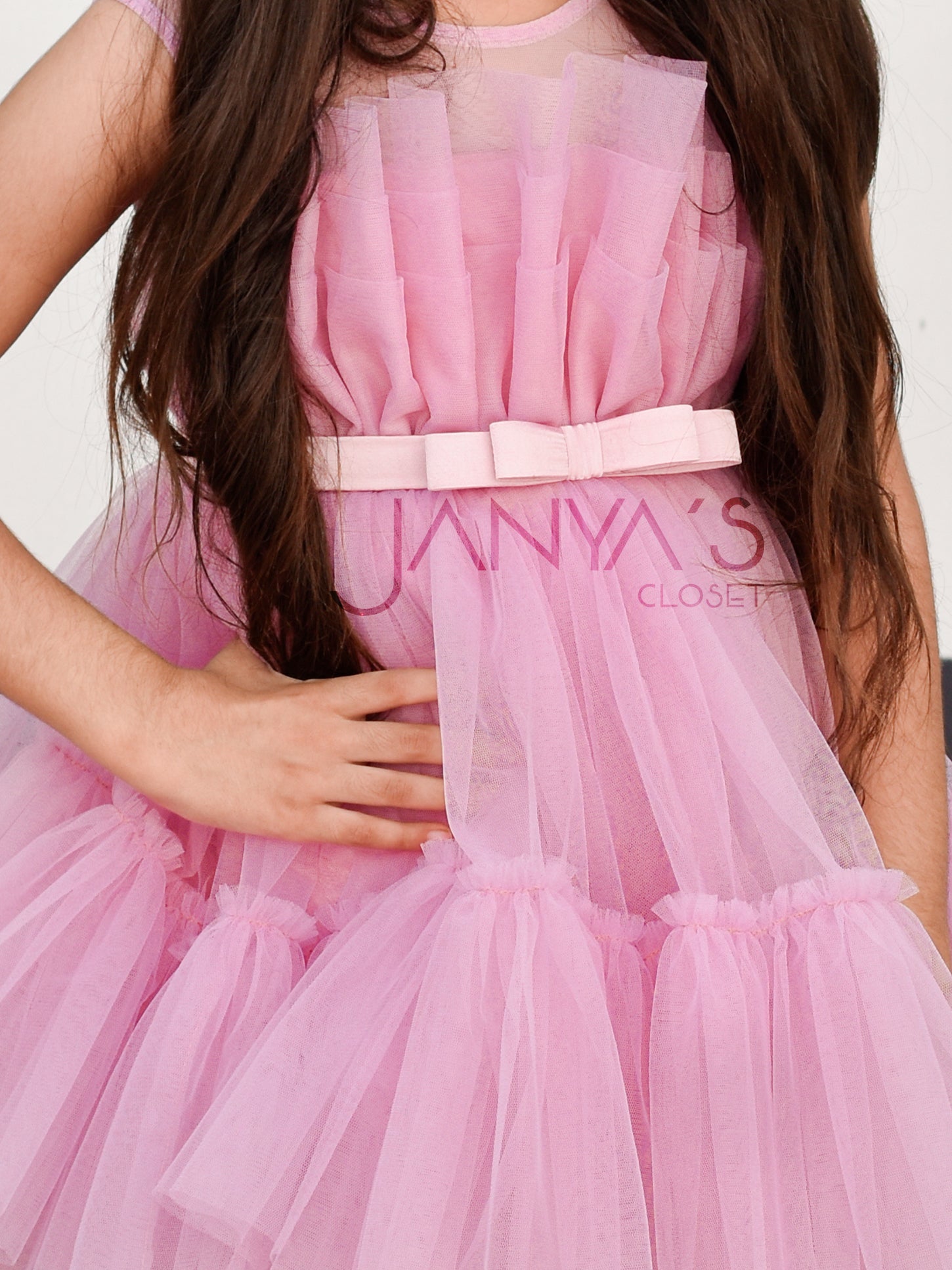 Pre Order: Tiana Mauve Pink Dress With Hair Accessory